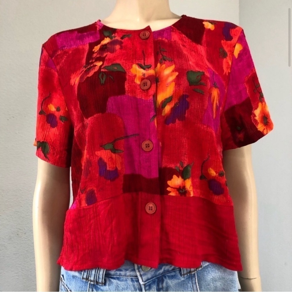 Vintage Sarah b studio blouse button front - Picture 4 of 16